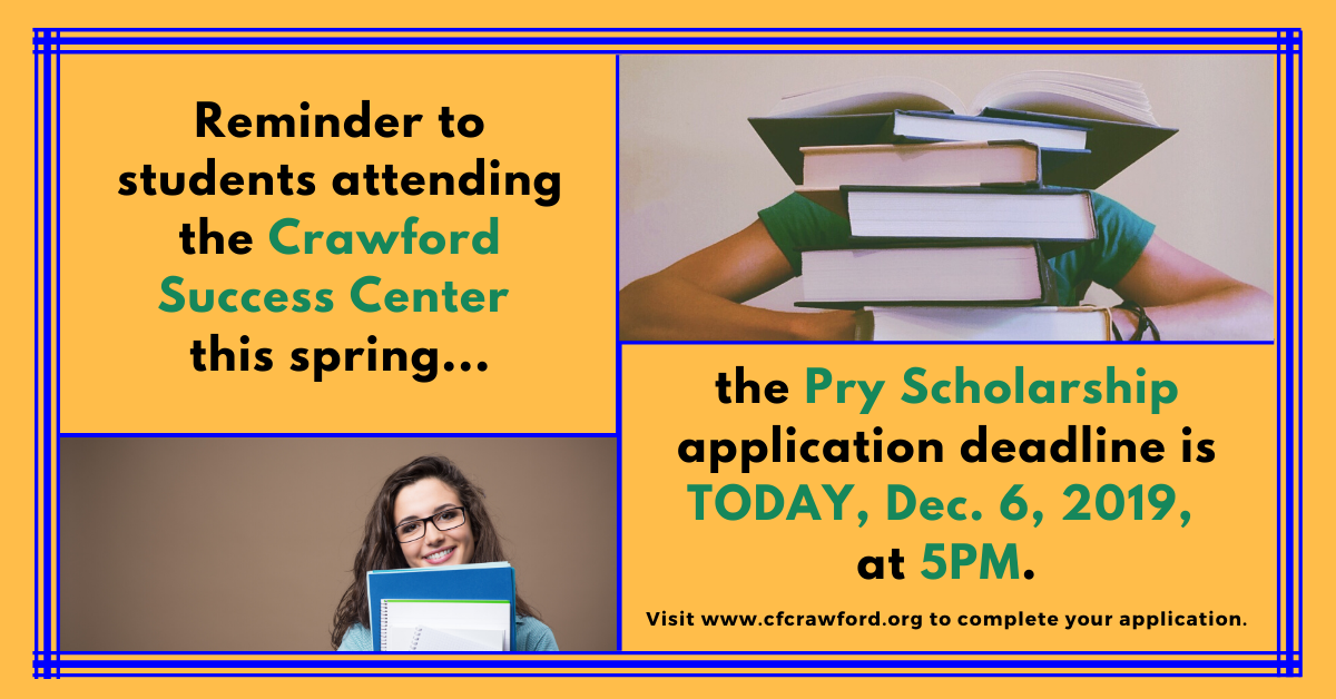 Pry Scholarship Application Deadline is Today!
